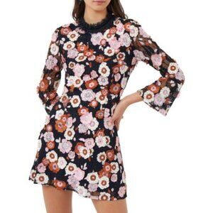French Connection Astrida Aliyah Lace Embroidered Mini Dress